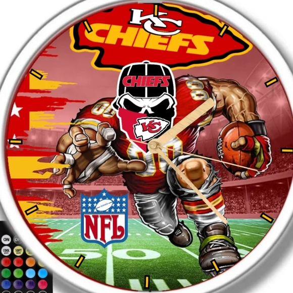 KC chiefs football led lights clock - Picture 3 of 3